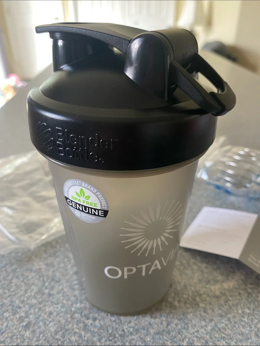 Optavia Blender Shake Bottle Black and Gray Portable For on the Go NEW